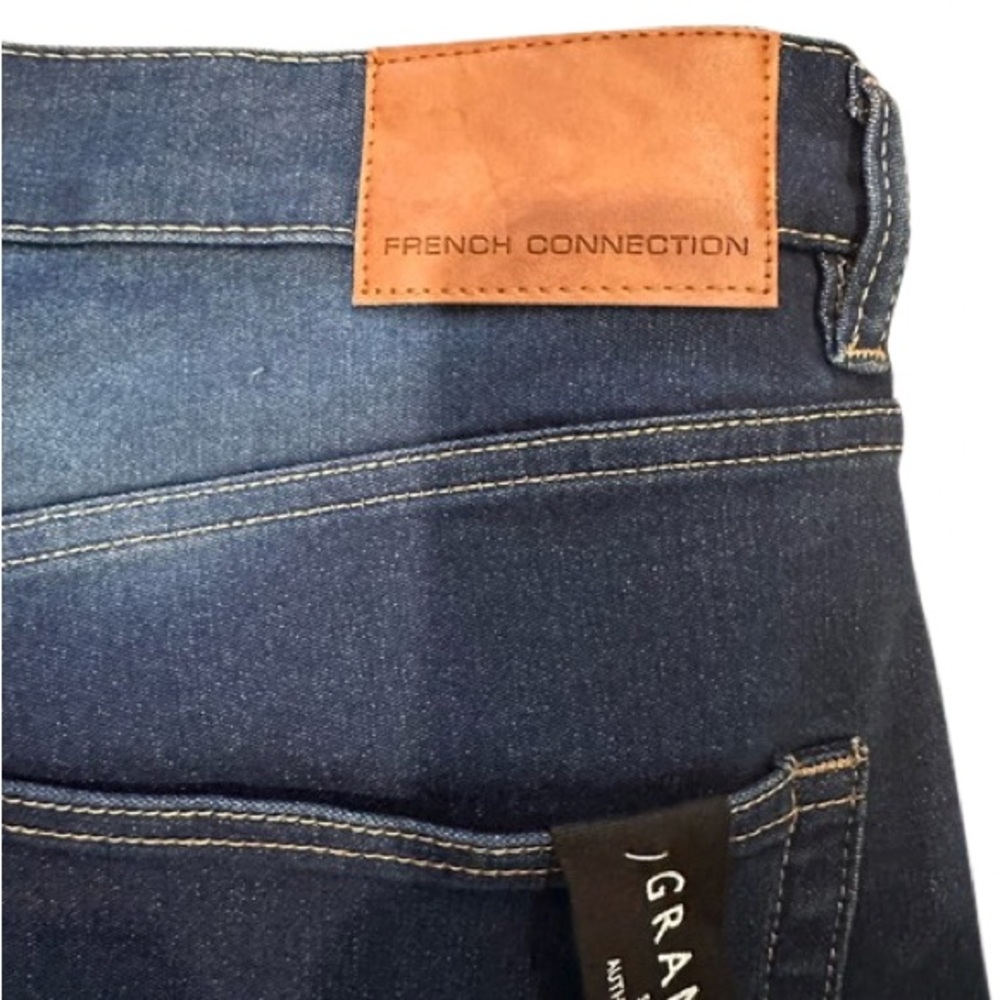 French Connection Men's Denim Jeans with Tan Accent
